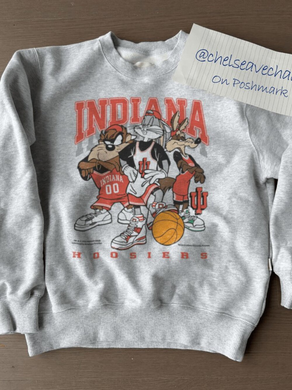 Vintage Indiana Hoosiers Looney Tunes Basketball Sweatshirt, Indiana University